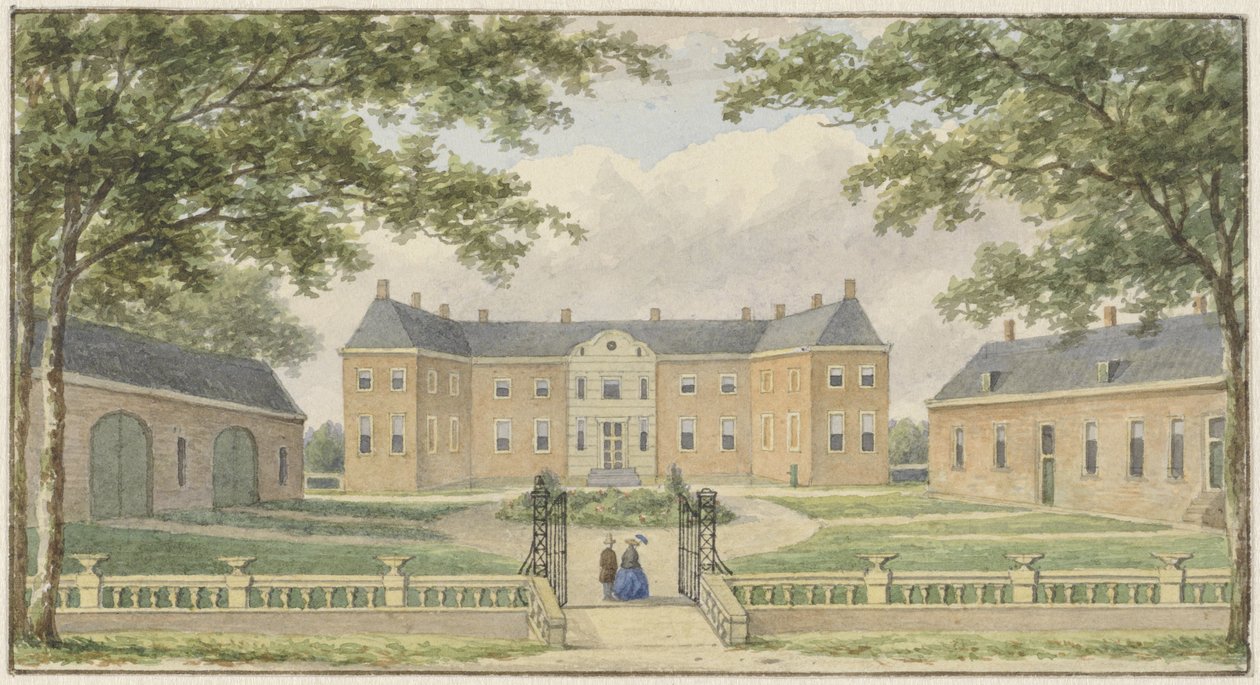 A Casa Ampsen, perto de Lochem de Christianus Hendricus Hein