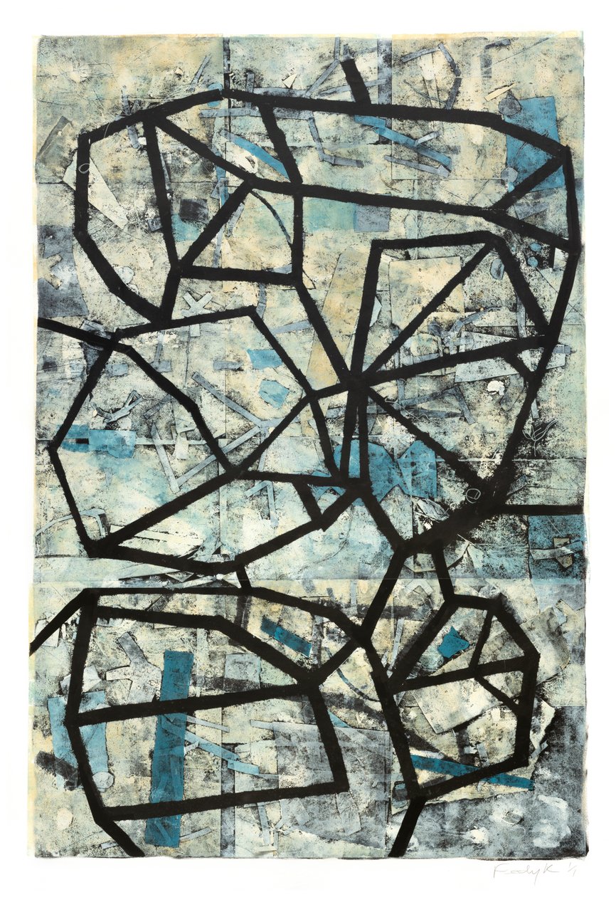 Campo de força, 2016 (monotipia sobre papel) de Christina Fedyk