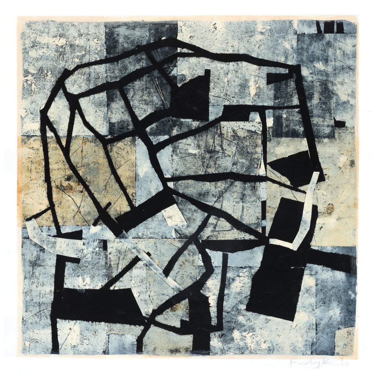 Chave do Norte, 2016 (monotipia sobre papel) de Christina Fedyk