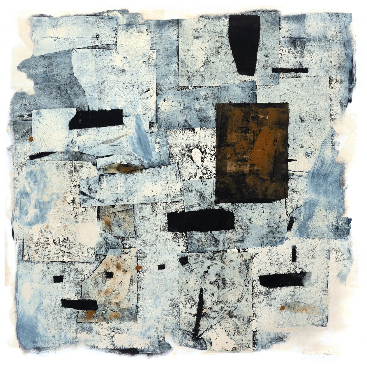 Porta Ocre, 2016 (pintura mono impressão /colagem) de Christina Fedyk