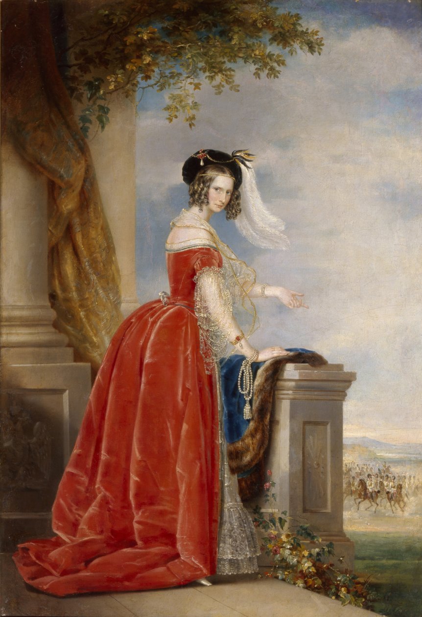 Retrato da imperatriz Alexandra Fyodorovna Charlotte da Prússia, imperadores Nicholas I esposa 1798-1860, depois de 1844 de Christina Robertson