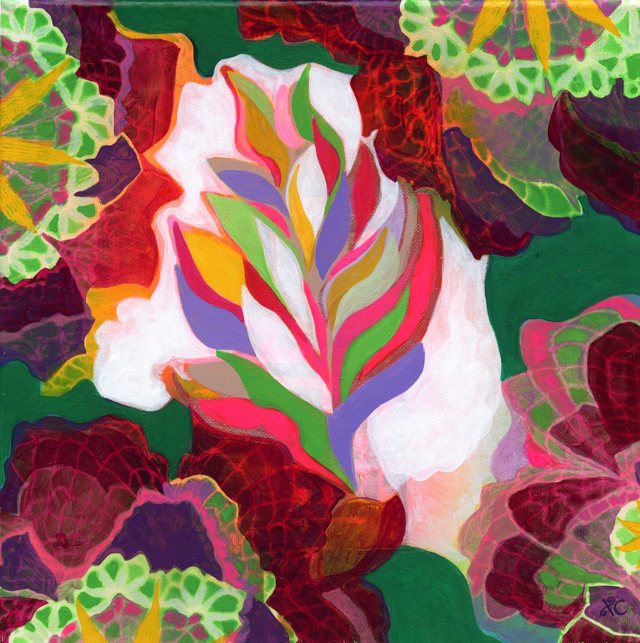 Meditação 37, c 2017 (acrílico sobre tela) de Christina Saj