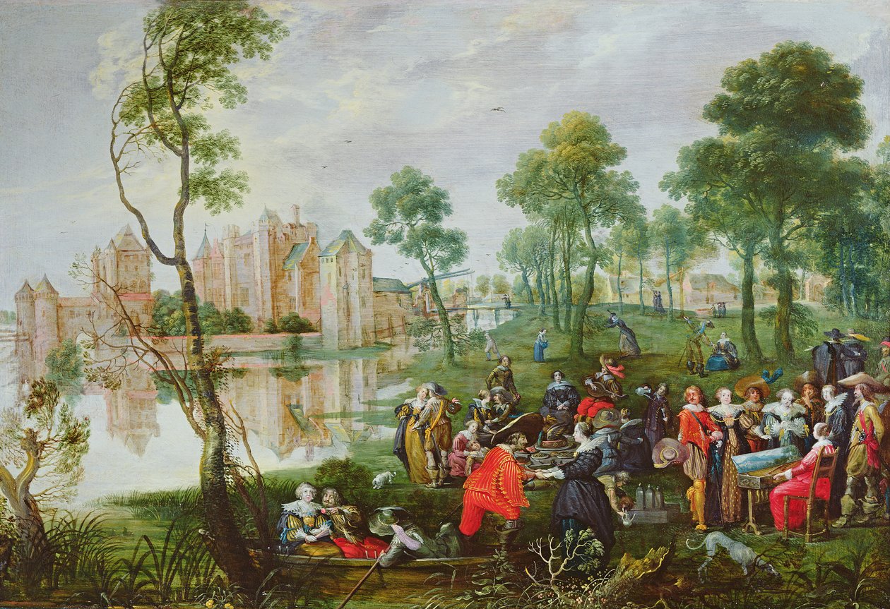 Piquenique em um parque de Christoffel Jacobsz van der Lamen