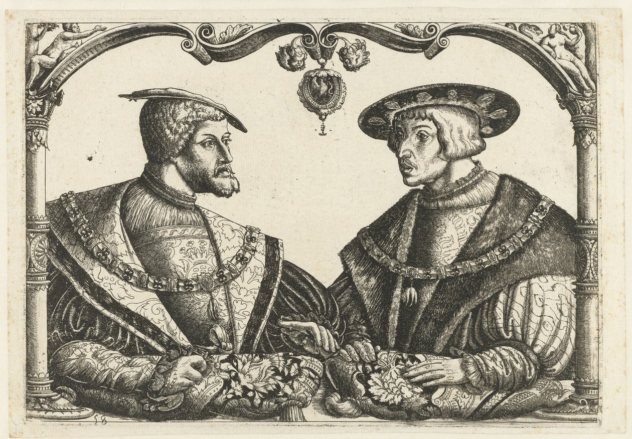 Carlos V e Fernando I de Christoffel Bockstorffer