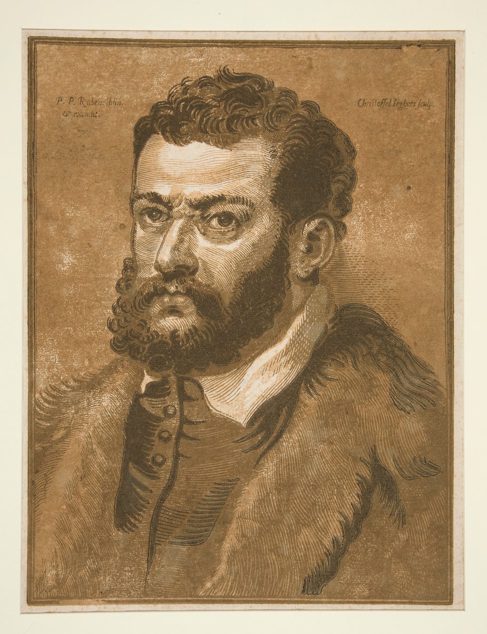 Retrato de um homem barbudo de Christoffel Jegher