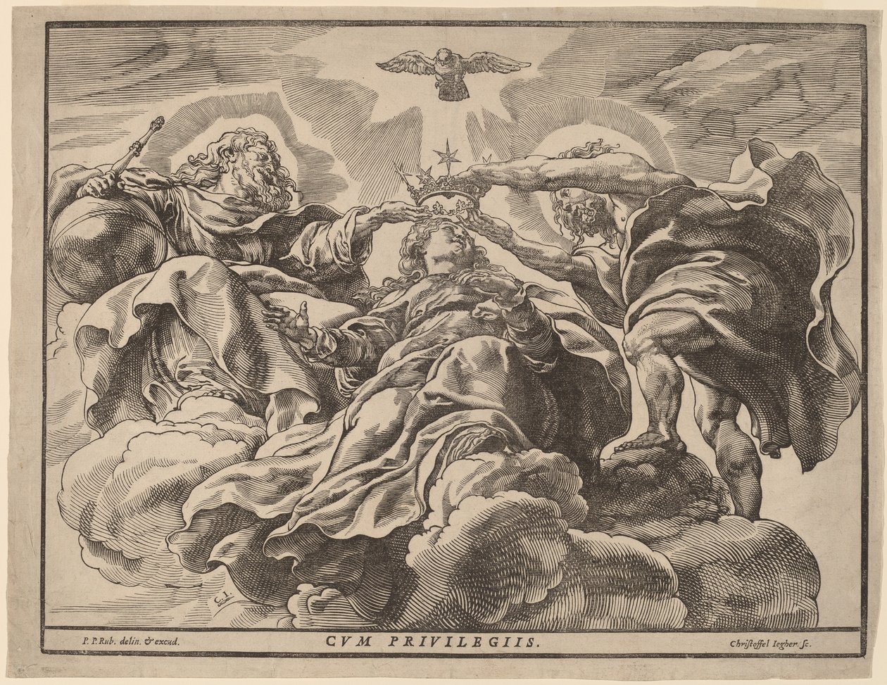 Coroação da Virgem de Christoffel Jegher after Sir Peter Paul Rubens