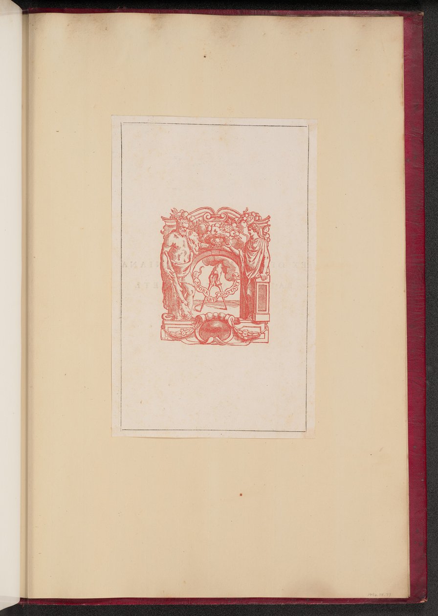 Dispositivo de impressão para a prensa Plantin de Christoffel Jegher after Sir Peter Paul Rubens