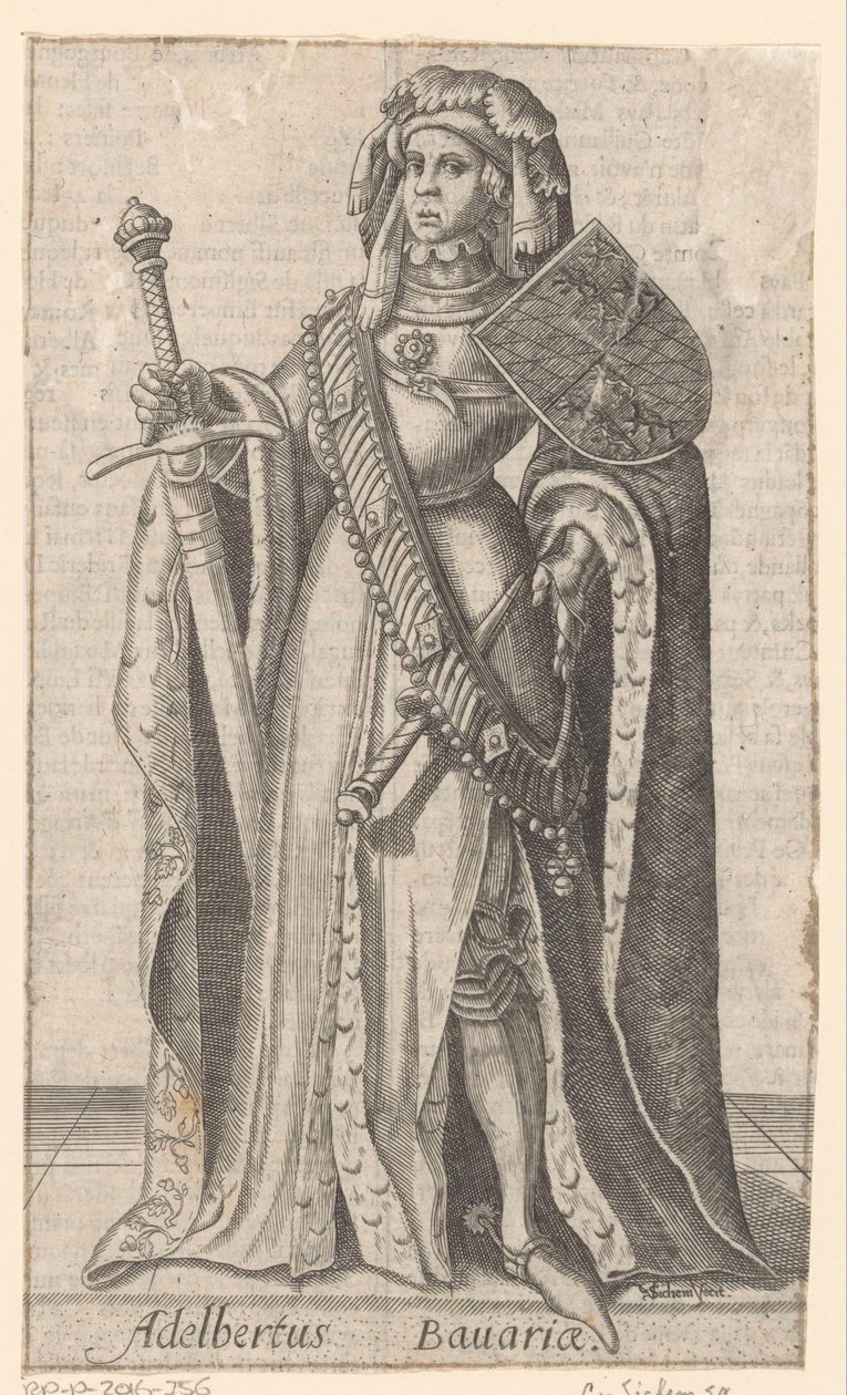Retrato de Albrecht da Baviera, Conde da Holanda, Hainaut e Zelândia de Christoffel van Sichem (I)
