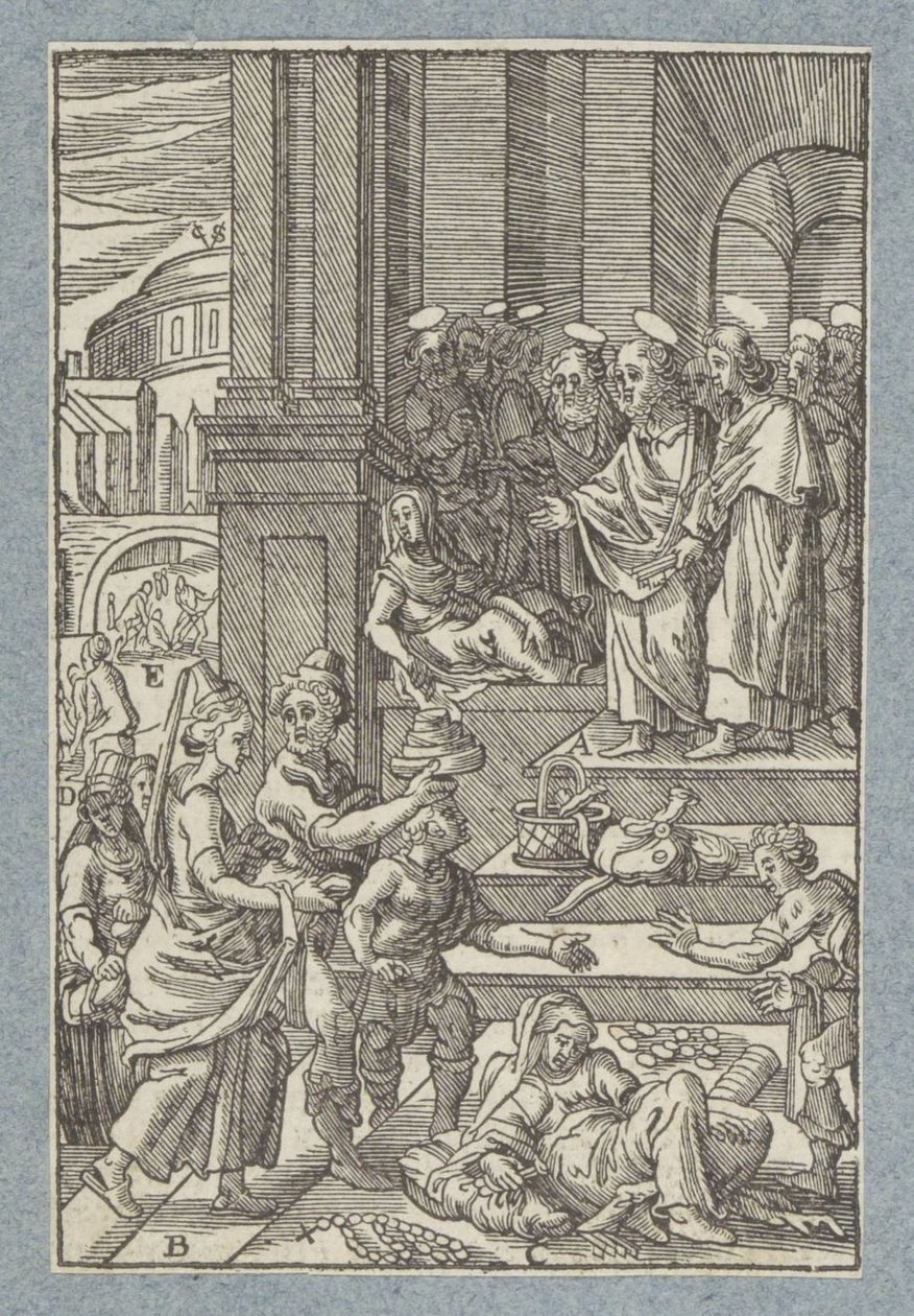 Ananias e Safira de Christoffel van Sichem (II)