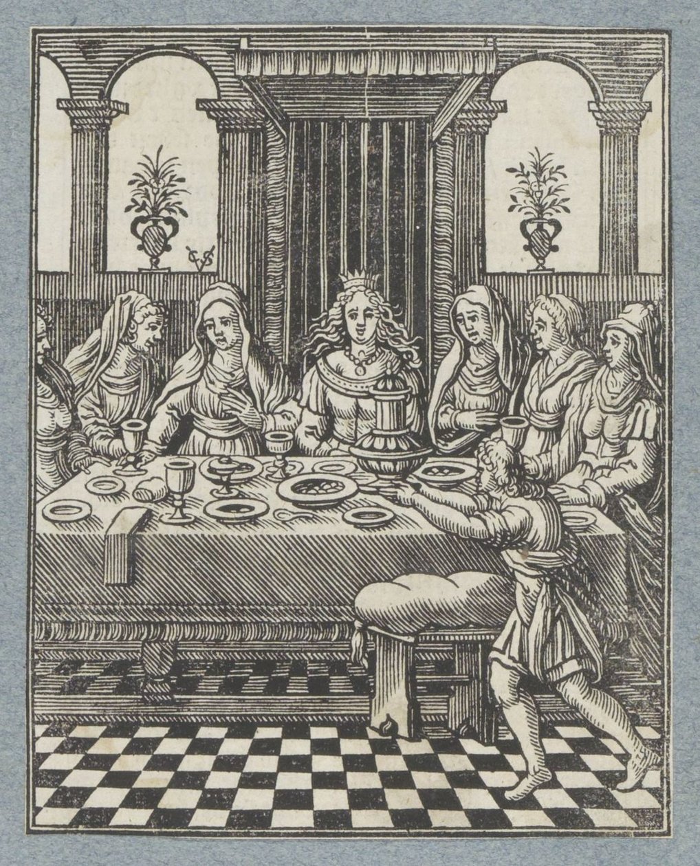 Festa de Vasti, esposa de Assuero de Christoffel van Sichem (II)