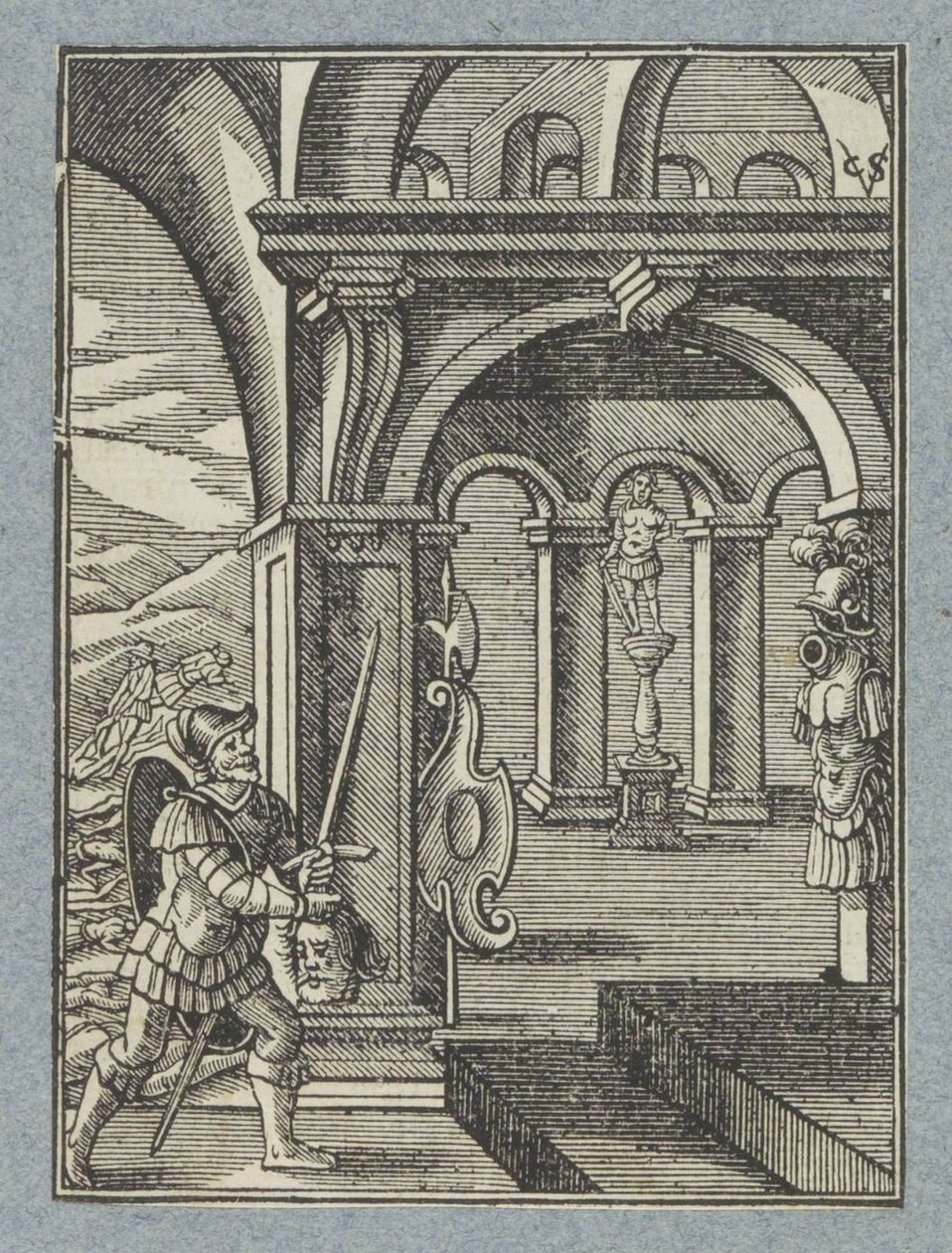 Cabeça de Saul é trazida ao templo dos filisteus de Christoffel van Sichem (II)