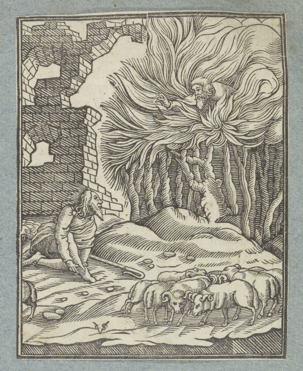 Moisés e o arbusto em chamas de Christoffel van Sichem (II)