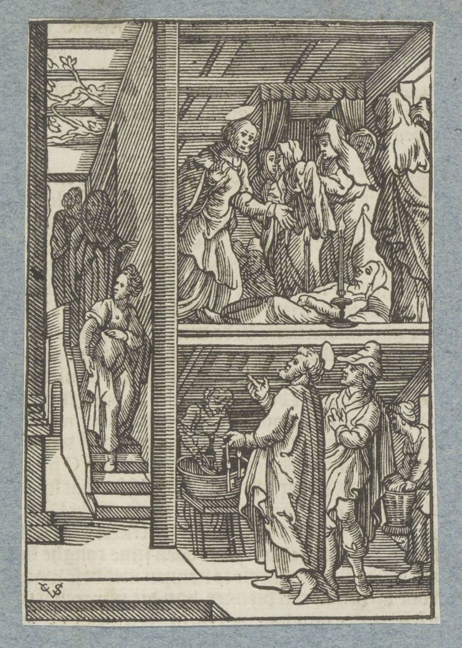 Ressurreição de Dorcas (Tabitha) de Christoffel van Sichem (II)