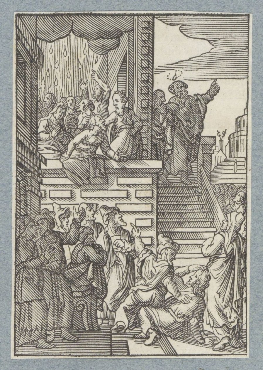 Pedro prega em Jerusalém de Christoffel van Sichem (II)