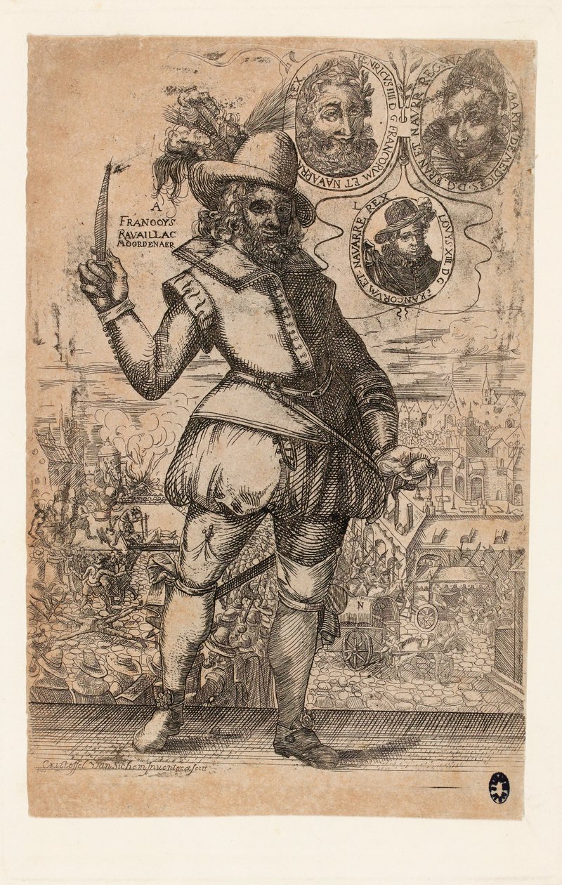 François Ravaillac 1578-1610, o assassino do rei Henrique IV da França. de Christoffel van Sichem