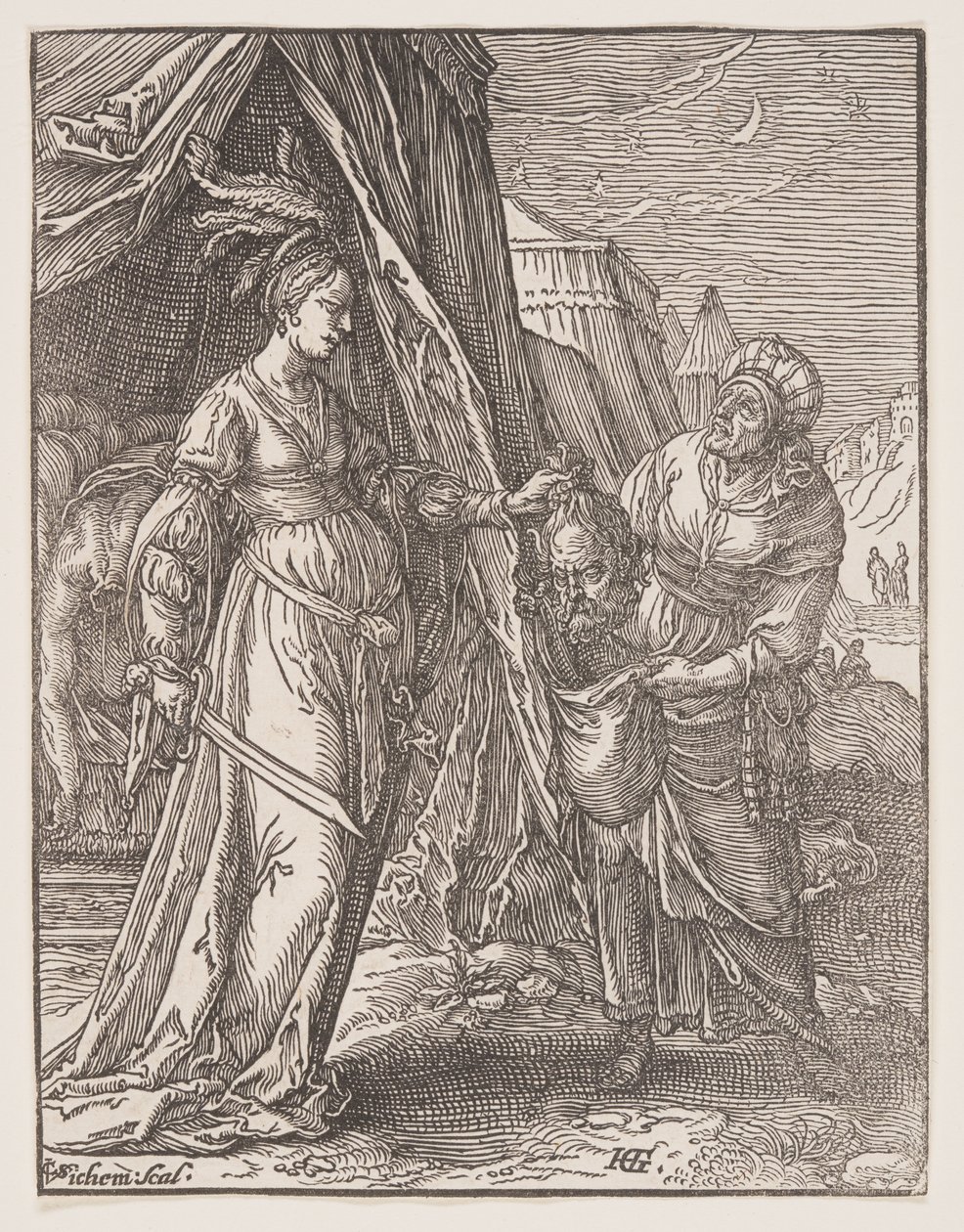 Judite com a cabeça de Holofernes de Christoffel van Sichem I