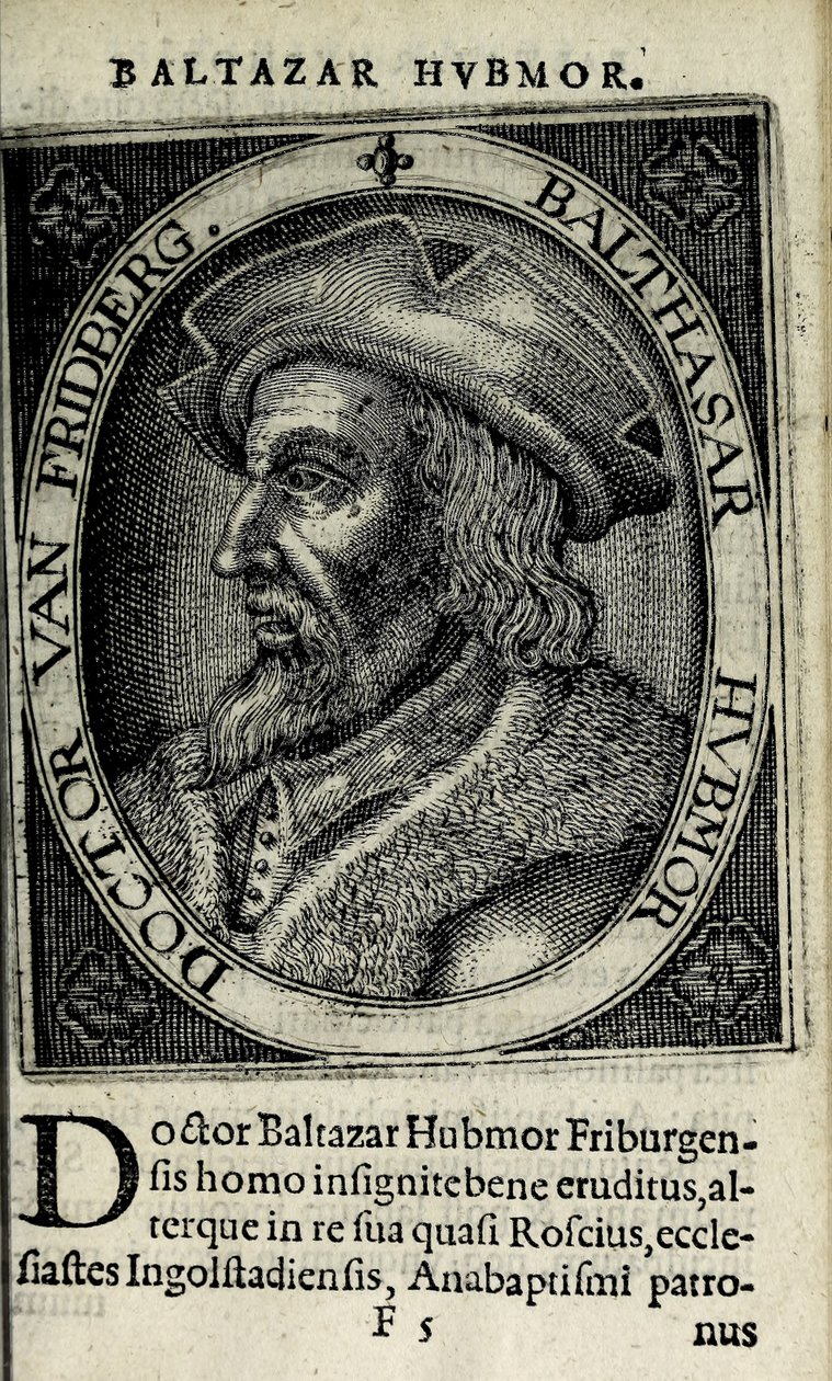 Balthasar Hubmaier, ilustração de 