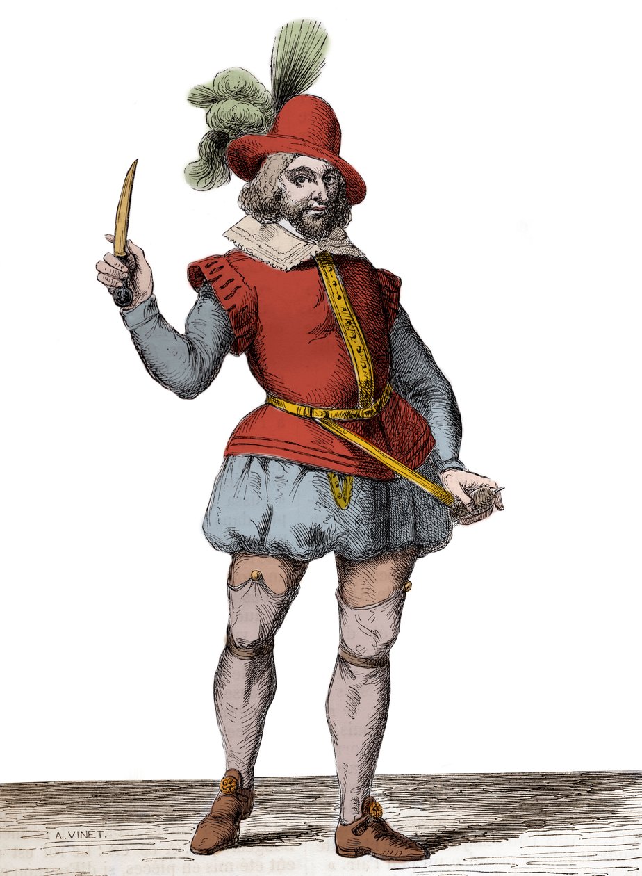 Retrato de François Ravaillac, o assassino de Henri IV (1553-1610) gravura após Sichem, Christoffel van the Elder (1546-1624) - Retrato em pied de François Ravaillac (1578-1610) assassino do Rei Henrique IV (1553-1610) de Christoffel van the Elder Sichem