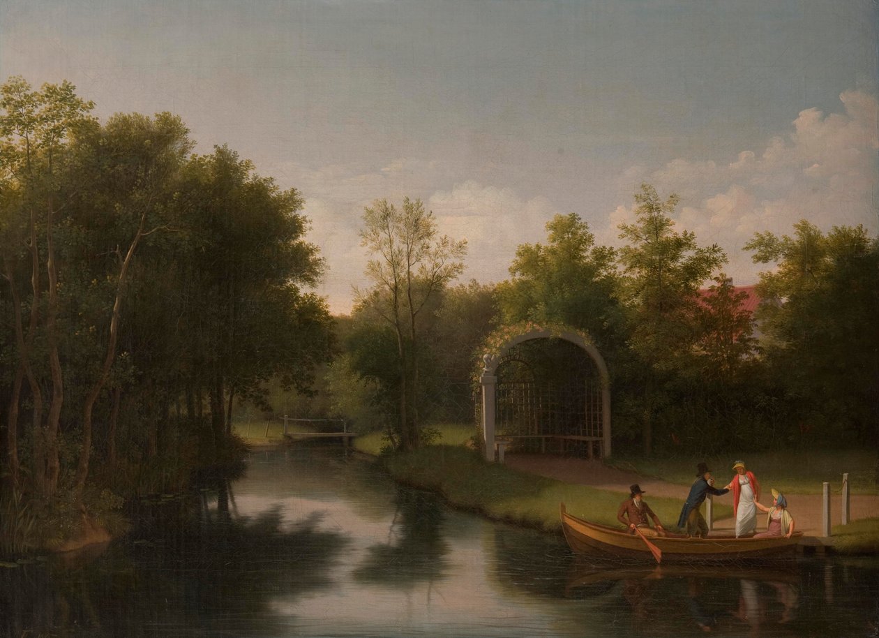 Arbor no parque de Sanderumgård manor de Christoffer Wilhelm Eckersberg