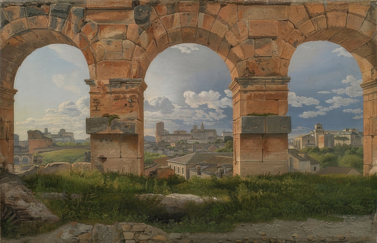 Ver através de três arcos do Coliseu. 1815 de Christoffer Wilhelm Eckersberg