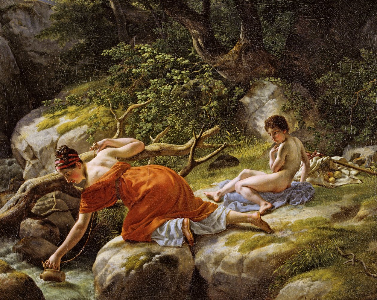 Agar e Ismael no deserto de Christoffer Wilhelm Eckersberg