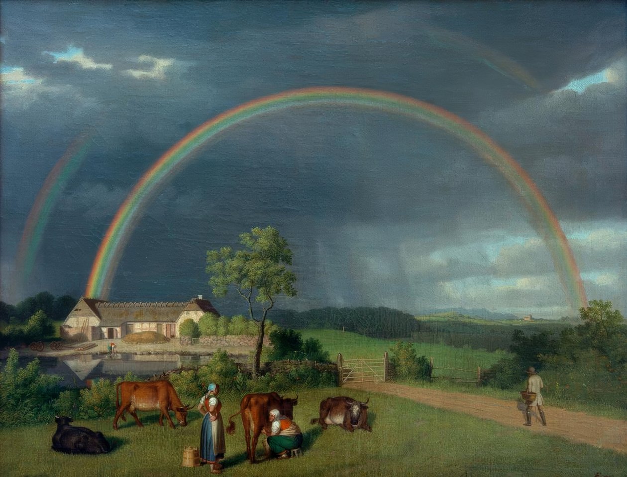 Fazenda em Spejlsby em Mön de Christoffer Wilhelm Eckersberg