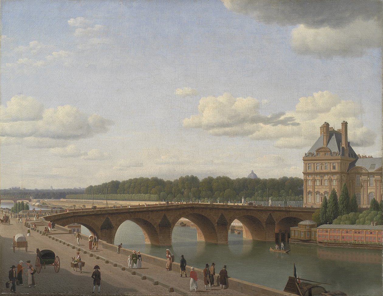 Pont Royal visto do Quai Voltaire, 1812 de Christoffer Wilhelm Eckersberg