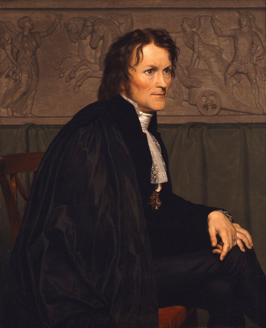 Retrato do escultor Bertel Thorvaldsen 1770-1844, 1838 de Christoffer Wilhelm Eckersberg