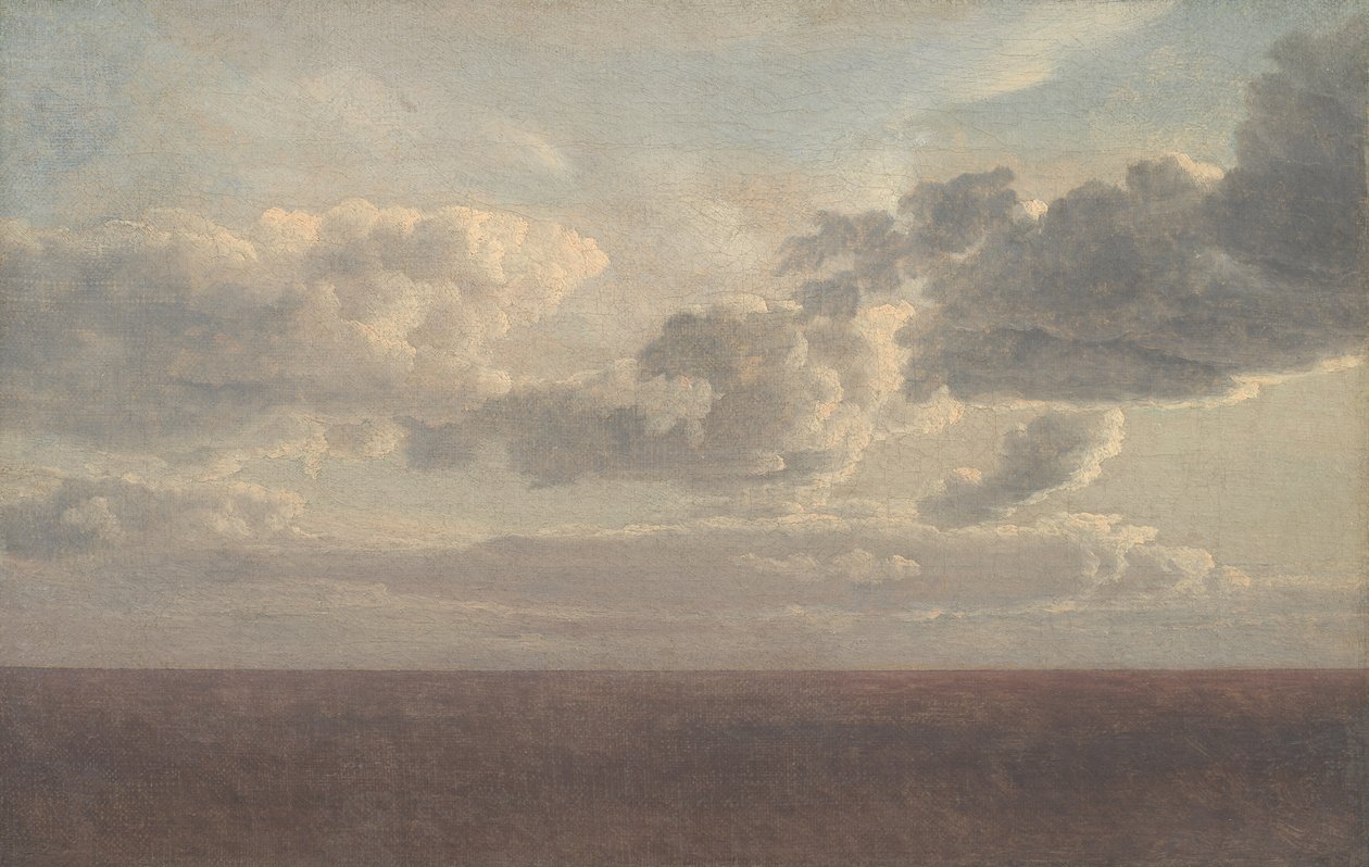 Estudo das nuvens sobre o mar de Christoffer Wilhelm Eckersberg