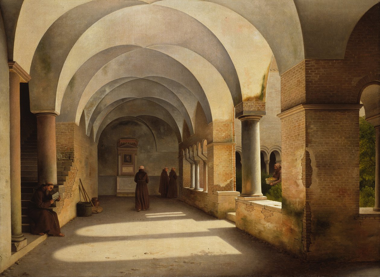 Os claustros, San Lorenzo fora das muralhas de Christoffer Wilhelm Eckersberg
