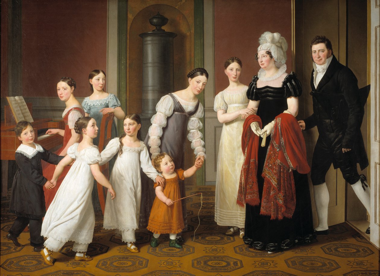 A Família Nathanson, 1818. de Christoffer Wilhelm Eckersberg