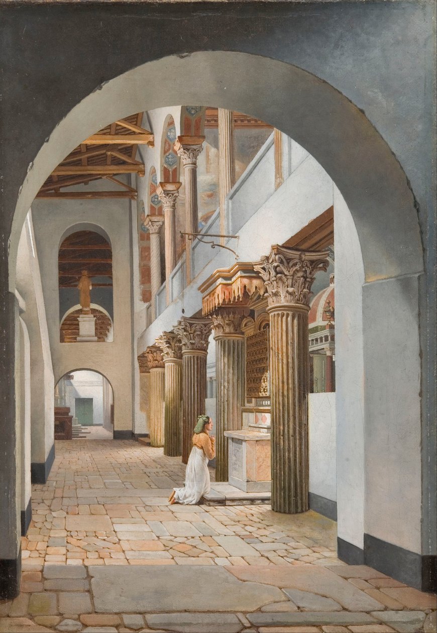 Vista da Igreja de San Lorenzo fuori le Mura de Christoffer Wilhelm Eckersberg