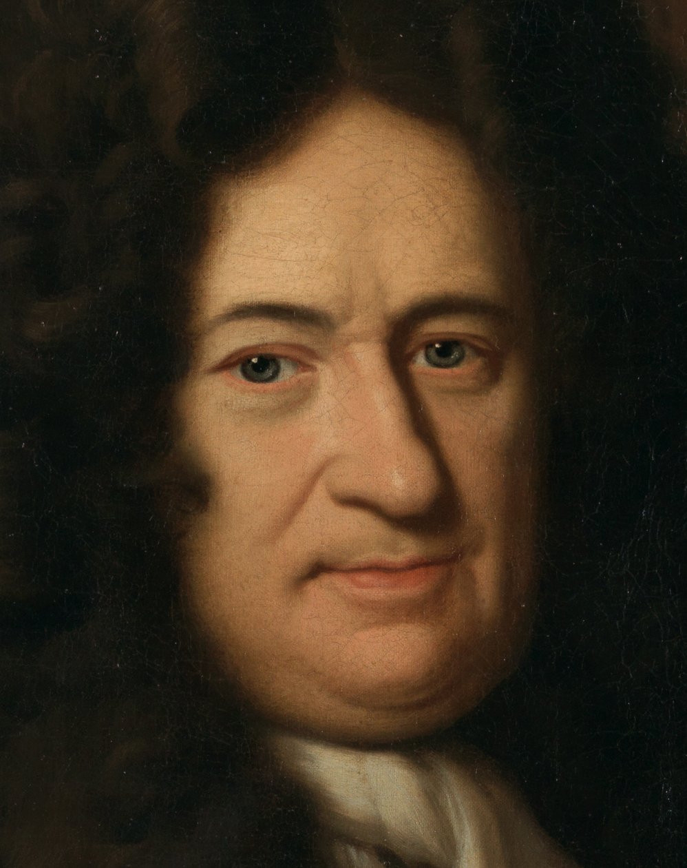 Alemão: Retrato do filósofo Gottfried Wilhelm Freiherr von Leibniz Retrato de Gottfried Leibniz (1646-1716), filósofo alemão de Christoph Bernhard Francke