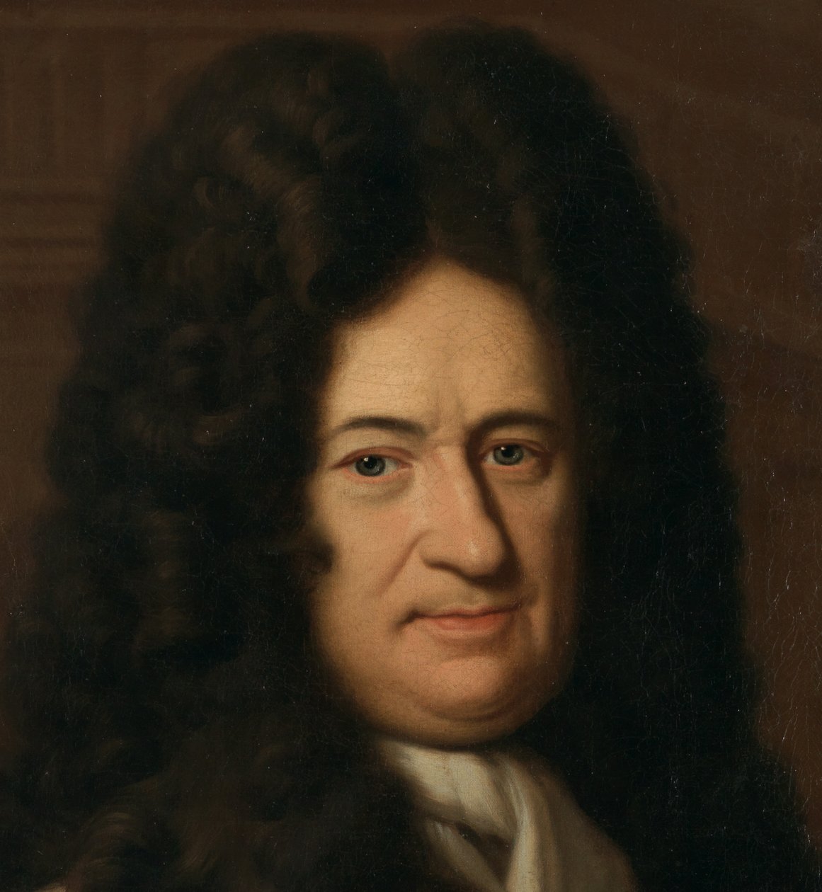 Alemão: Retrato do filósofo Gottfried Wilhelm Freiherr von Leibniz Retrato de Gottfried Leibniz (1646-1716), filósofo alemão de Christoph Bernhard Francke