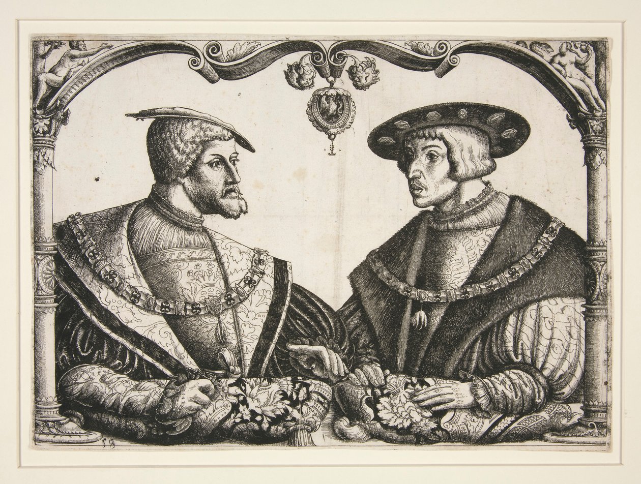 Imperadores Carlos V e Ferdinando I de Christoph Bockstorffer