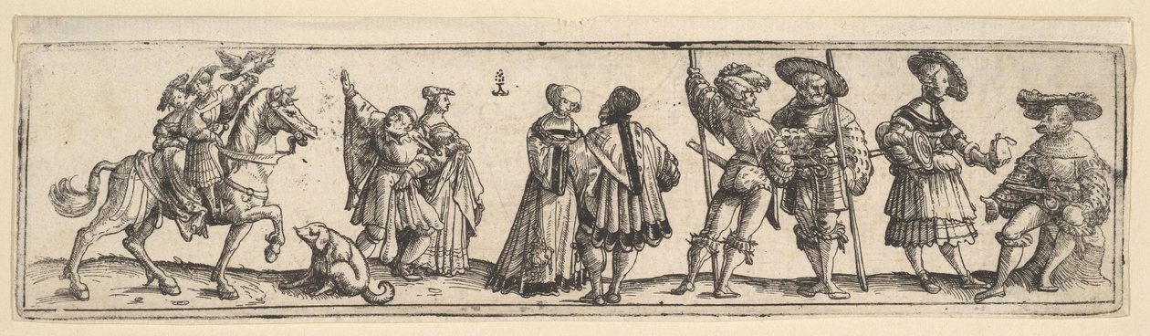 Lansquenets e senhoras, 1531. de Christoph Bockstorffer