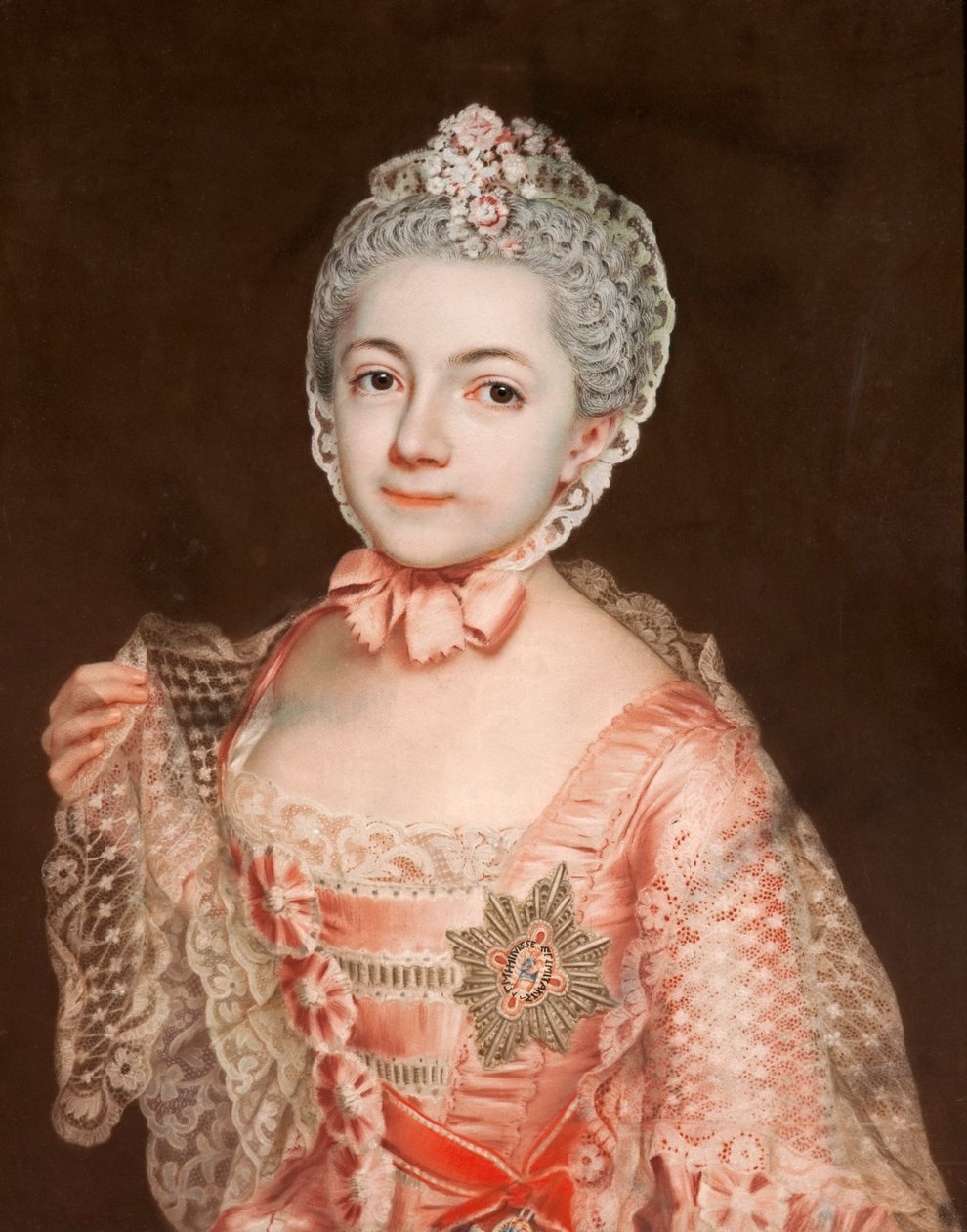 Henrietta Catherine Agnes de Anhalt-Dessau (1744-1799), decana da abadia de Herford, filha de Leopoldo II, príncipe de Anhalt-Dessau de Christoph Friedrich Reinhold Lisiewski