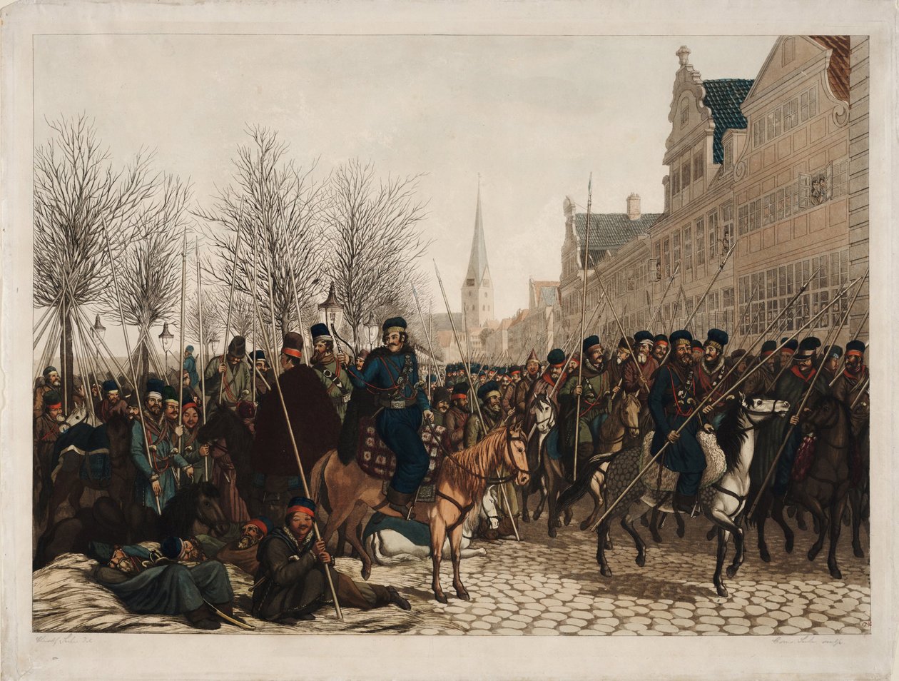Cossacos em Hamburgo, 18 de março de 1813, 1813 de Christoph Suhr