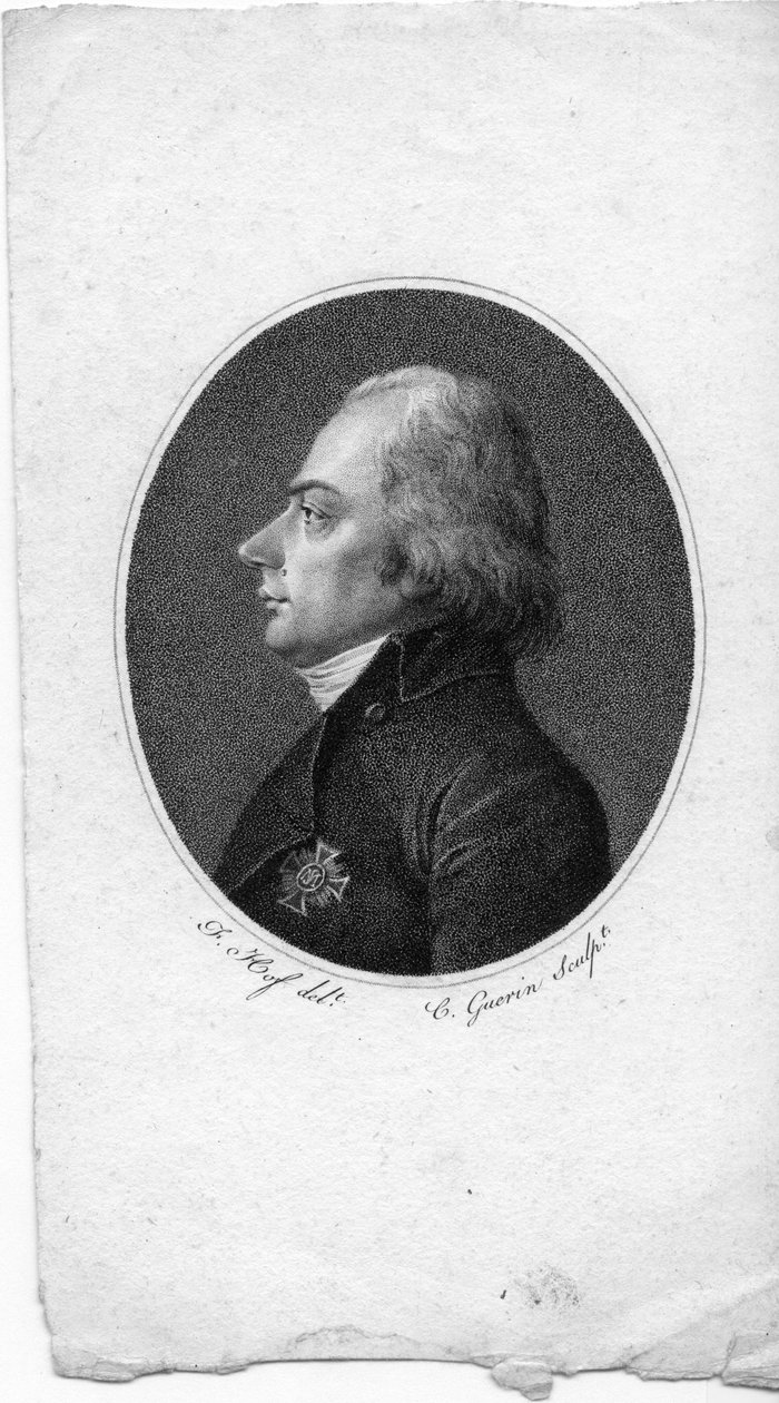 retrato gravado de Gabriel Christophe Guerin