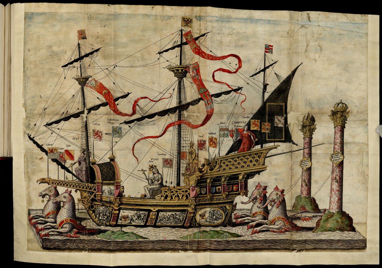 A bomba fúnebre de Carlos V de Christophe Plantin
