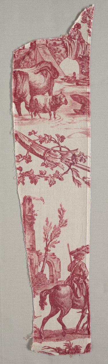 Fragmentos de Algodão Impresso em Placa de Cobre, c. 1789. de Christophe Philippe Oberkampf