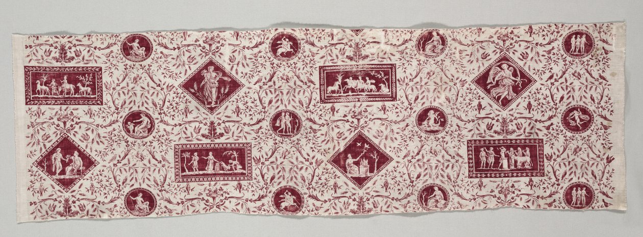 Tira de Algodão Impresso em Cobre, 1795-1799. de Christophe Philippe Oberkampf
