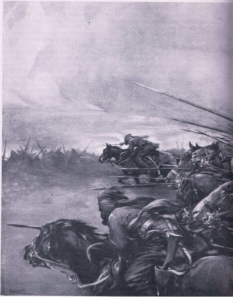 Os filhos morenos da Índia lutando pelo rei. Carga dos Lancers de Bengala de Christopher Clark