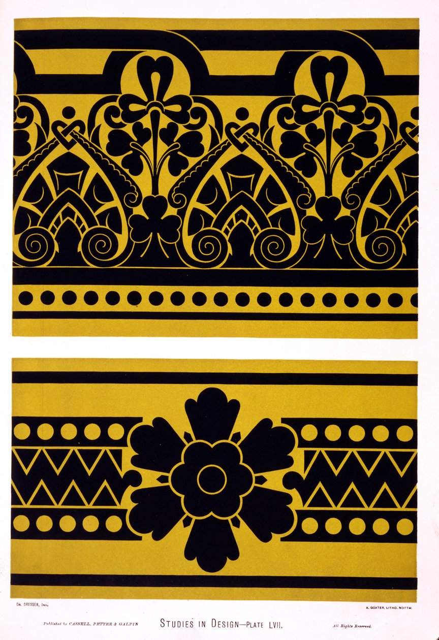 Ilustração de &39;Studies in Design&39;, de Christopher Dresser, publicada em 1876 de Christopher Dresser