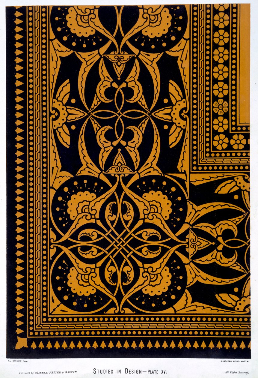 Ilustração de &39;Studies in Design&39;, gravada por A. Goater, c.1874-76 de Christopher Dresser
