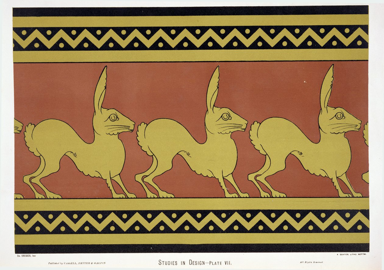 Placa VII de &39;Estudos em Design&39;, c.1874-76 de Christopher Dresser