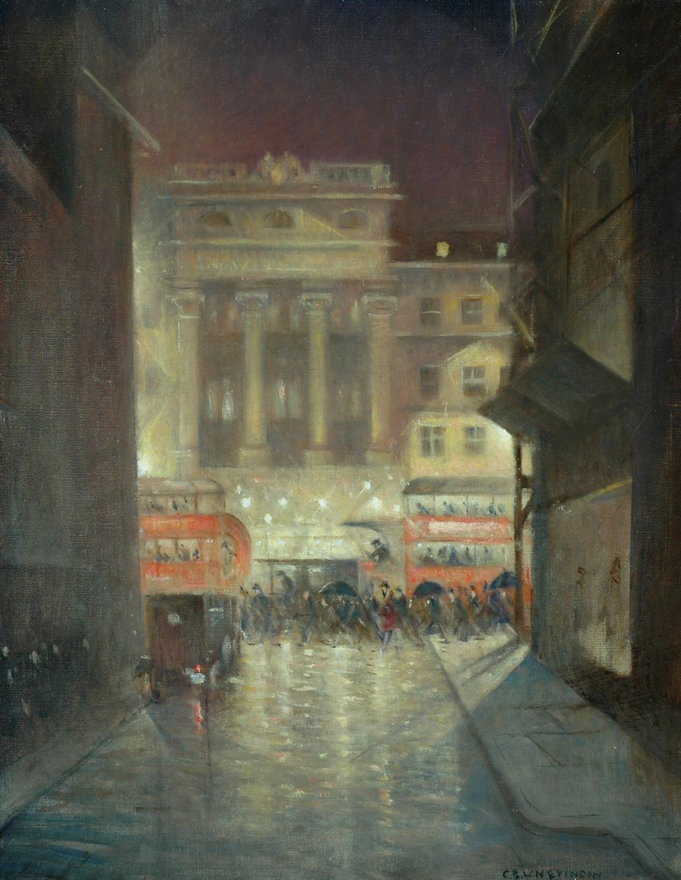 A Praia à Noite, c.1937 de Christopher Richard Wynne Nevinson