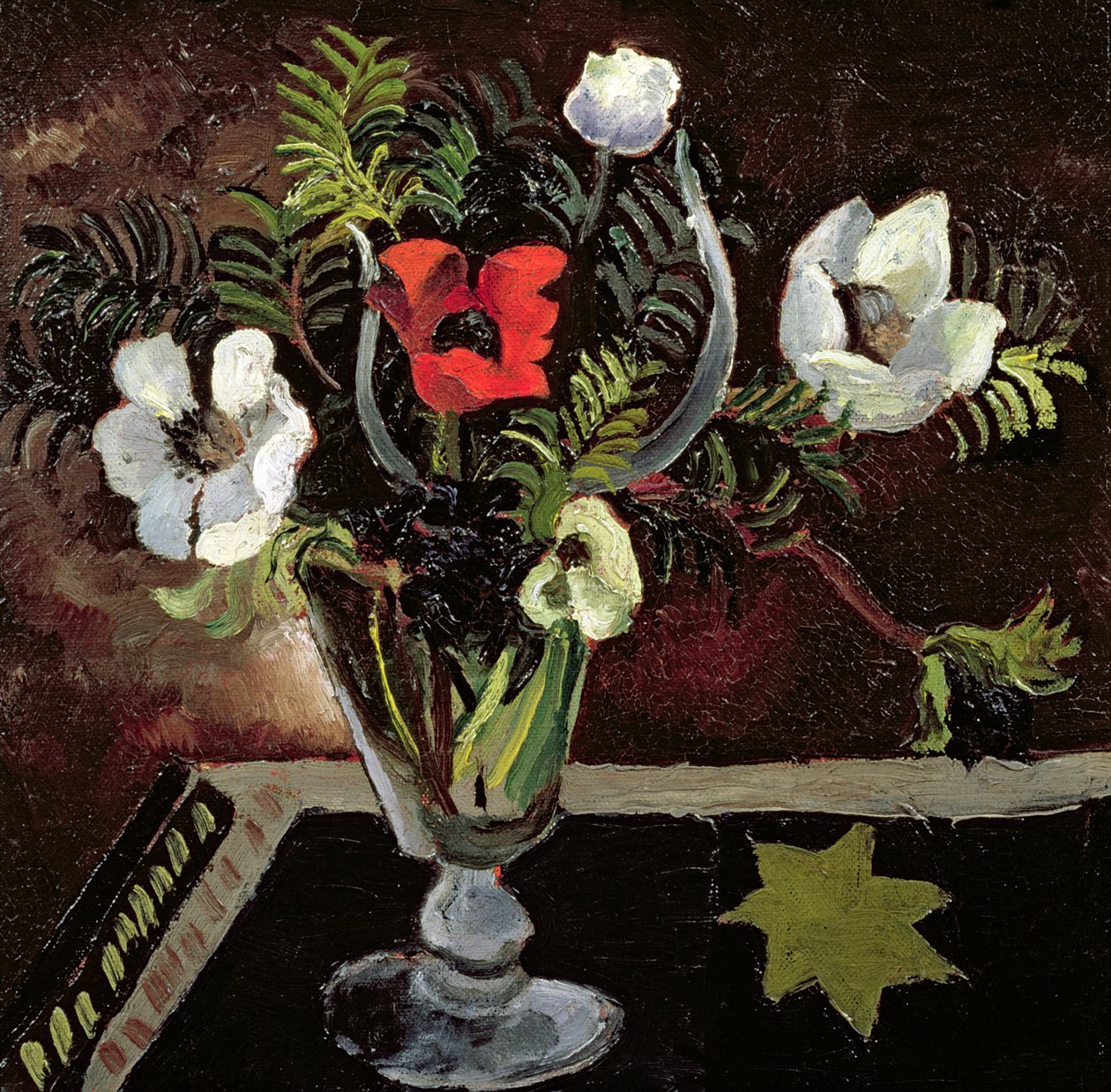 Anêmonas em um copo de Christopher Wood
