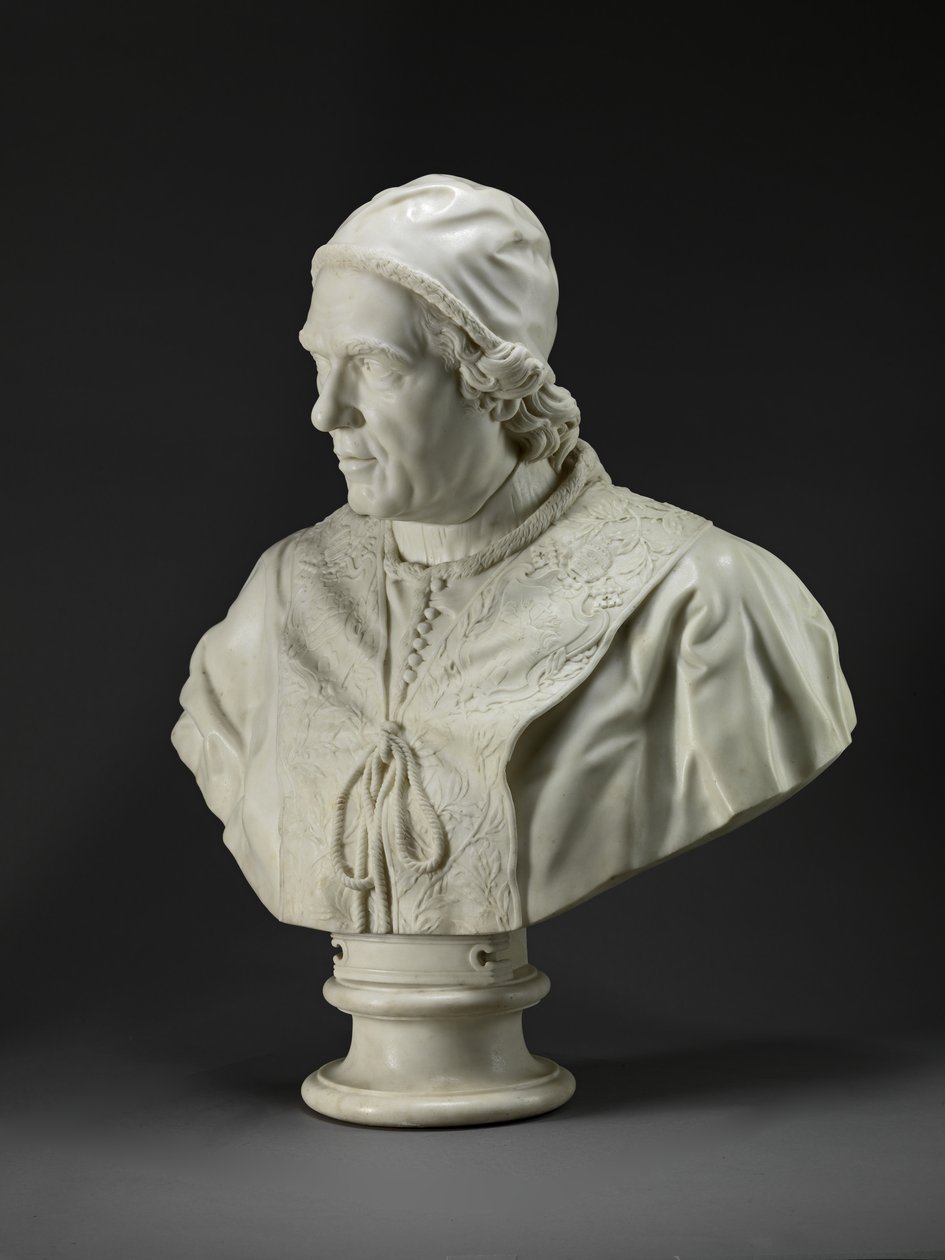 Papa Clemente XIV (1705-74) c.1772-76 (mármore) de Christopher (attr.to) Hewetson