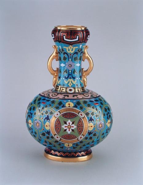 Jarra decorada em imitação de cloisonne, Minton & Co, c.1870 (porcelana) de Christopher Dresser